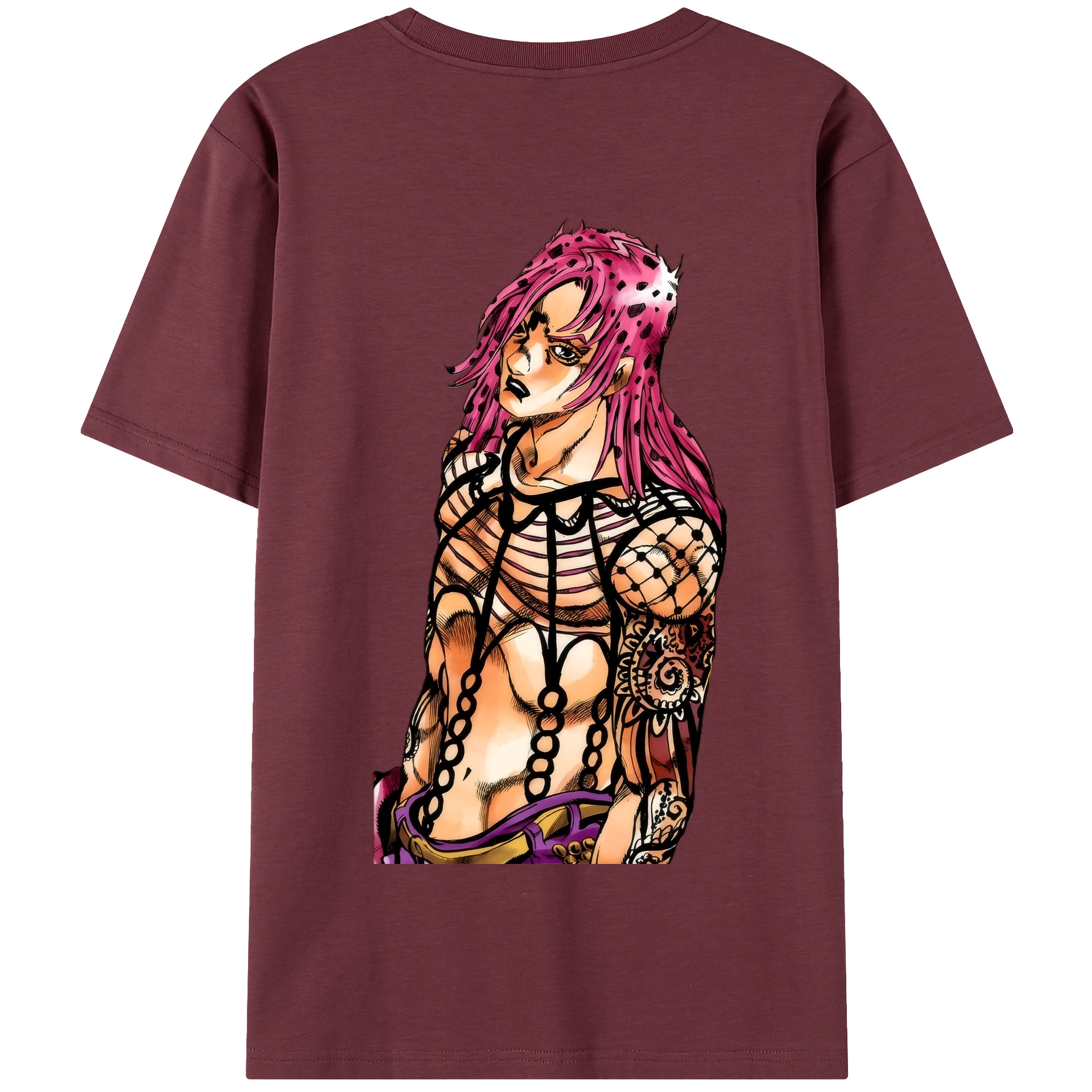 （画像用） ジョジョの奇妙な冒険 ビネガー?ドッピオ JoJo's Bizarre Adventure Vinegar Doppio 綿100％半袖Tシャツ（背面プリント）